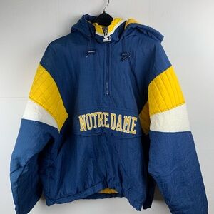 Vintage 90’s Notre Dame Fighting Irish Starter Pullover Jacket Mint Size Large